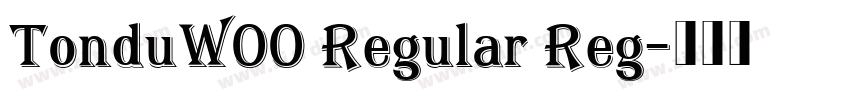 TonduW00 Regular Reg字体转换